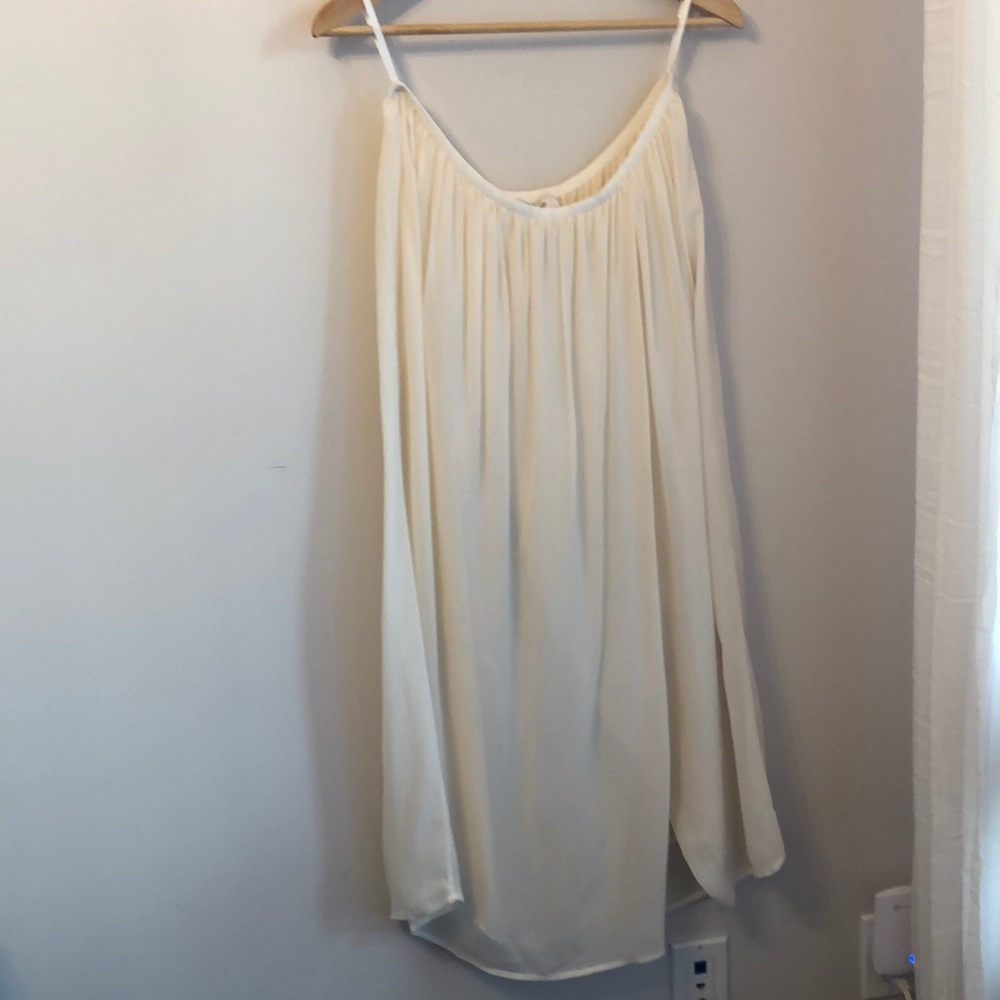 Babaton 100% silk midi skirt with slit